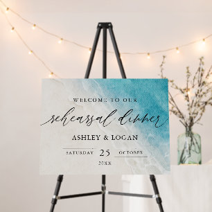 Summer Beach Rehearsal Dinner Welcome Sign