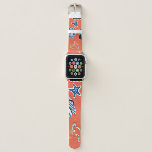 Summer Beach: Relaxing Seamless Pattern. Apple Watch Band