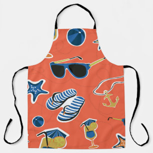 Summer Beach: Relaxing Seamless Pattern. Apron
