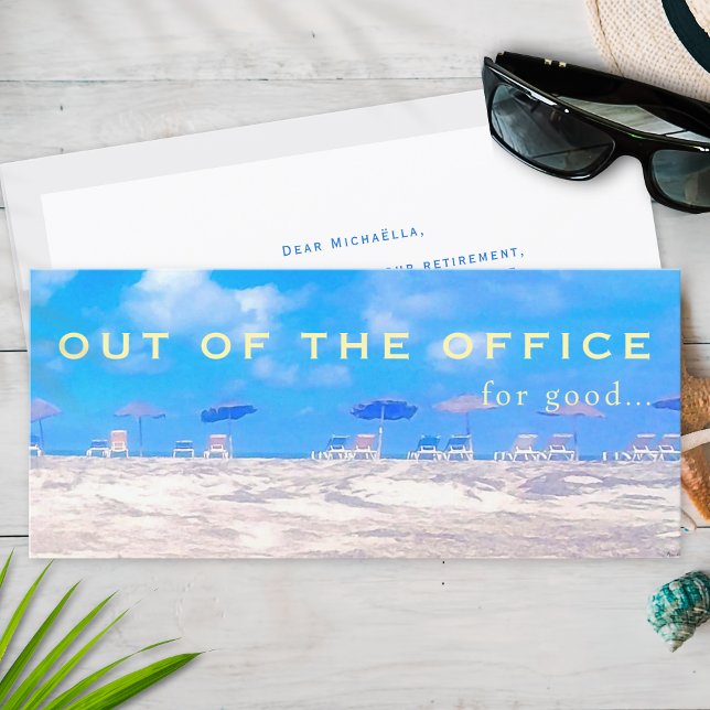 Summer Beach Retirement Congratulations Card (Creator Uploaded)