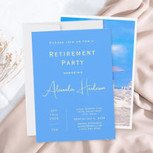Summer Beach Retirement Party Invitation