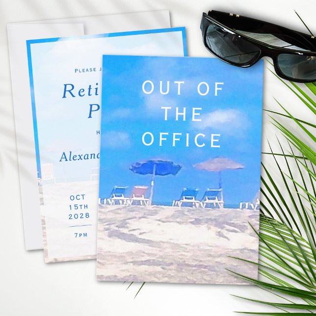 Summer Beach Retirement Party Invitation (Creator Uploaded)