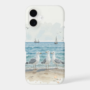 Summer Beach Scene Ocean Sea Lake Beach Water  iPhone 17 Case