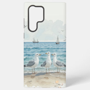 Summer Beach Scene Ocean Sea Lake Beach Water Samsung Galaxy S22 Ultra Case