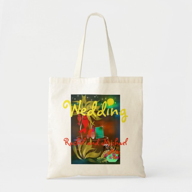 Summer beach sea cafe bar cocktail party night moo tote bag (Front)