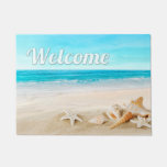 Summer Beach Sea Shell Starfish Welcome Outdoor Doormat at Zazzle