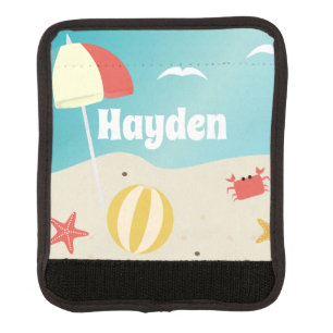 Summer Beach Seaside Holiday Personalised Luggage Handle Wrap