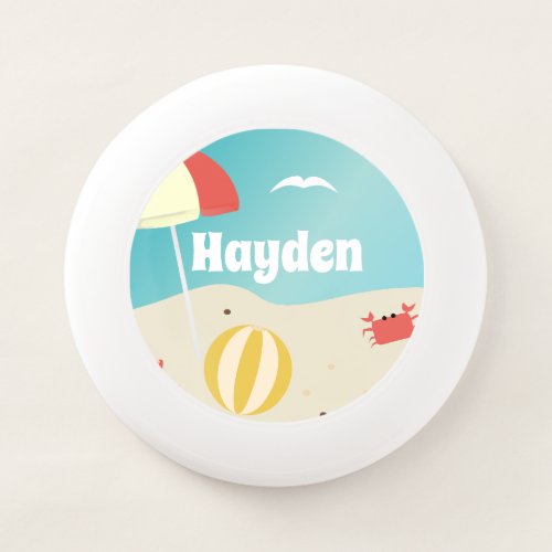 Summer Beach Seaside Holiday Personalised Wham-O Frisbee