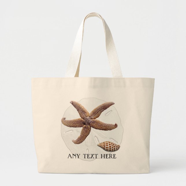 Summer Beach Shells Cotton Tote Bag (Front)