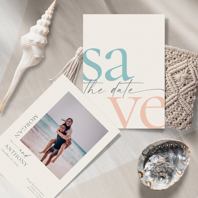 Summer Beach Simple Photo Save The Date (Creator Uploaded)