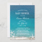 Summer Beach Starfish Luau Baby Shower Invitation (Front)