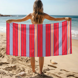Summer Beach Stripes Beach Towel