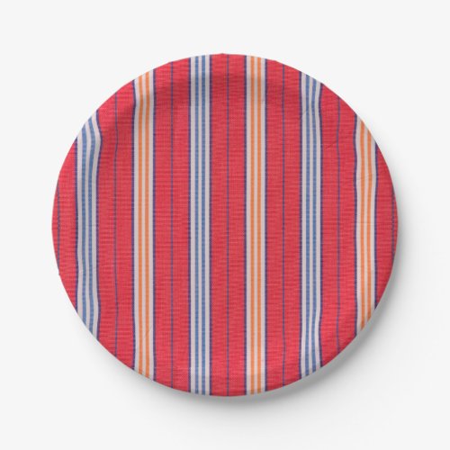 Summer Beach Stripes Paper Plates