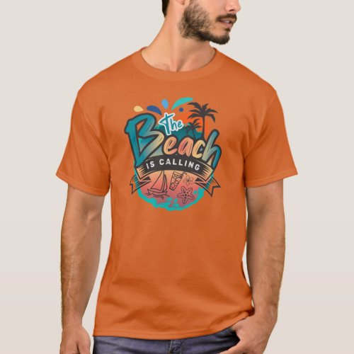 Summer  Beach Sublimation  T_Shirt