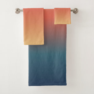 Summer Beach Sunrise Color Bath Towel Set