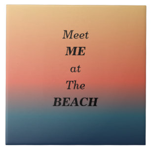 Summer Beach Sunrise Color Ceramic Tile