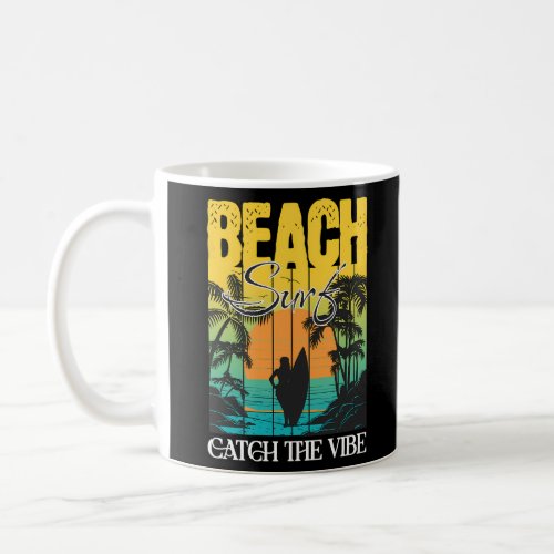 Summer Beach Sunset Surfboard Surf Coffee Mug