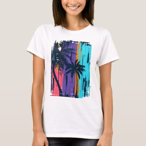 Summer Beach Sunset T_Shirt