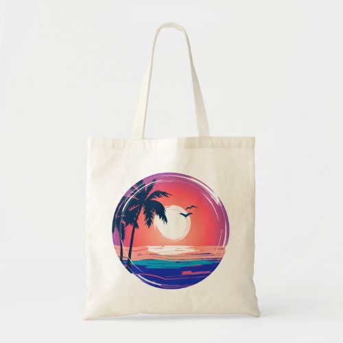 Summer Beach Sunset Tote Bag