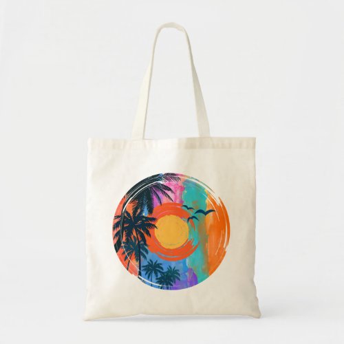 Summer Beach Sunset Tote Bag