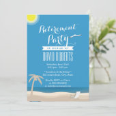 Summer Beach Theme Retirement Party Invitations | Zazzle