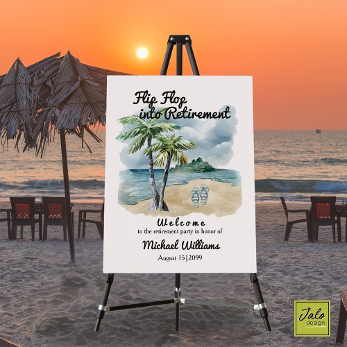 Summer Beach Themed Flip Flop Retirement Party