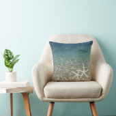 Summer Beach Tropical Blue Ocean Starfish Throw Pillow (Chair)