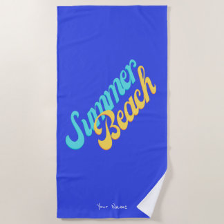 Summer Beach | Typography |  Positive | Custom Beach Towel
