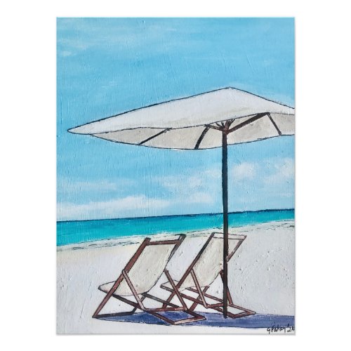 Summer Beach Umbrellas  Photo Print
