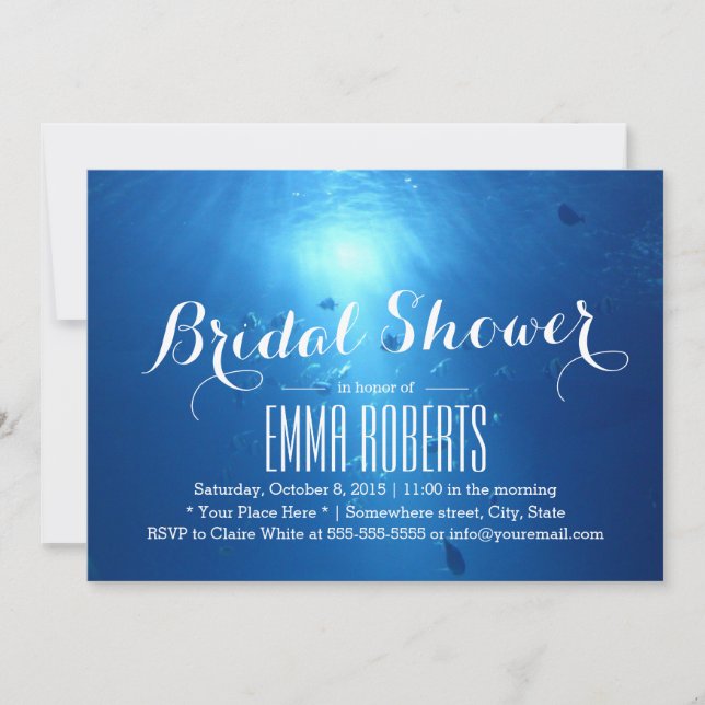 Summer Beach Under Sea Bridal Shower Invitation (Front)