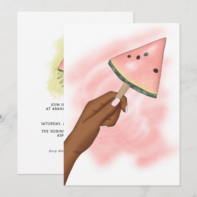 Summer Beach Vacation Birthday Party Invitation (Front/Back)