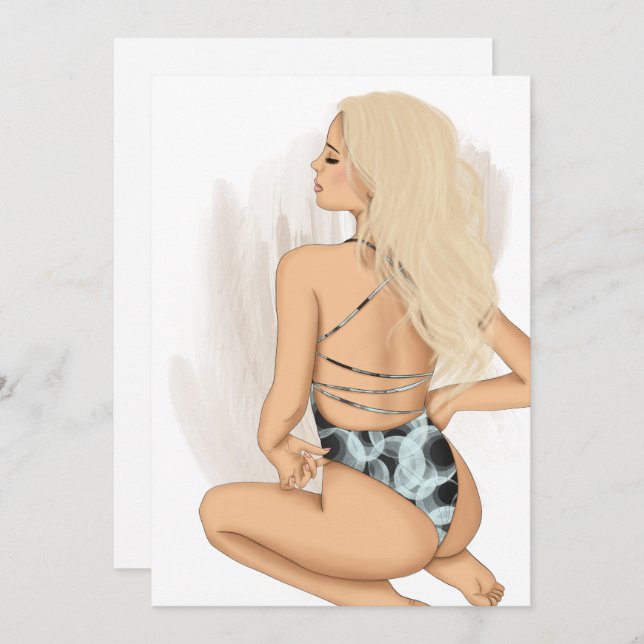 Summer Beach Vacation Birthday Party Invitation (Front/Back)