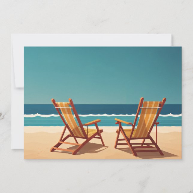 Summer beach vacation holiday card (Front)