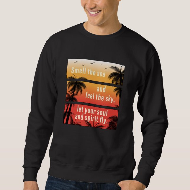Summer Beach Vacation Surf Cool Sea Sun Funny Gift Sweatshirt (Front)