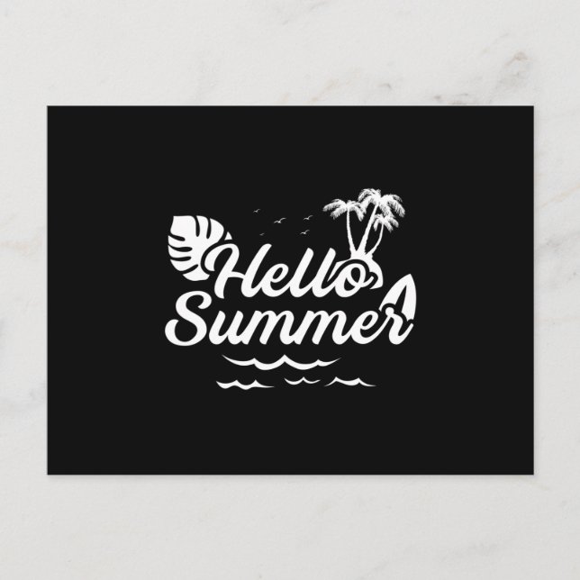 Summer Beach Vacation Surf Sea Cool Sun Funny Gift Postcard (Front)