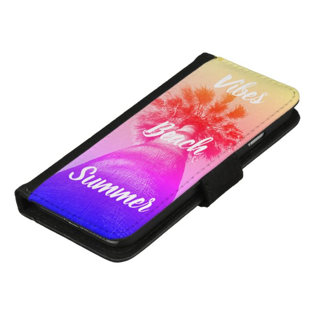 Summer Beach Vibes Palm Tree IPhone Wallet Case (Bottom)