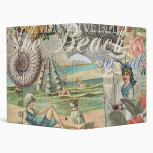 summer beach vintage octopus antique sailing binder