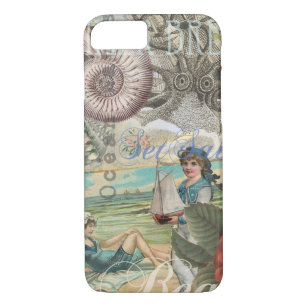 summer beach vintage octopus antique sailing iPhone 8/7 case