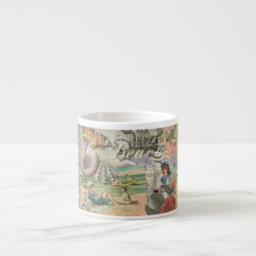 summer beach vintage octopus antique sailing espresso cup