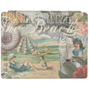 summer beach vintage octopus antique sailing iPad smart cover