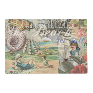summer beach vintage octopus antique sailing placemat