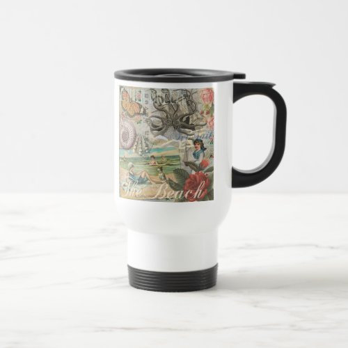 summer beach vintage octopus antique sailing travel mug