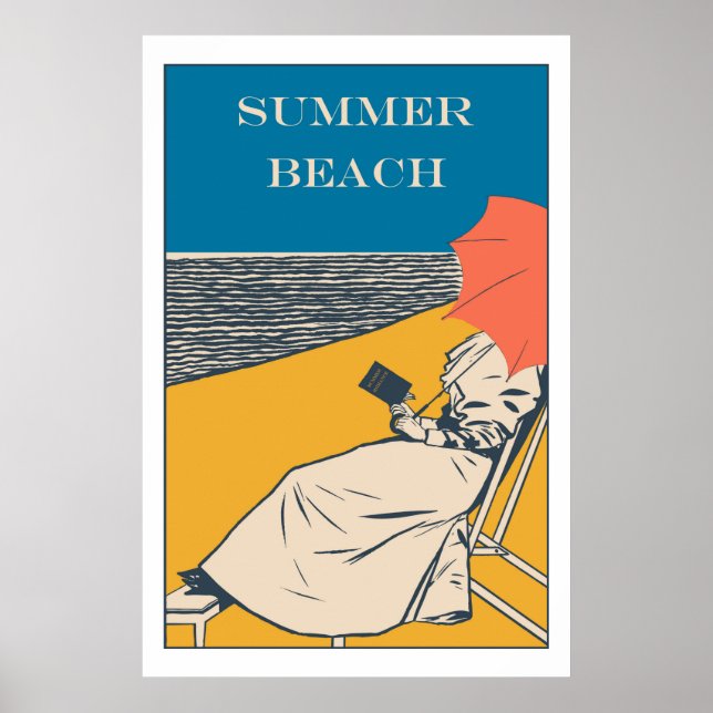 Summer Beach Vintage Poster (Front)