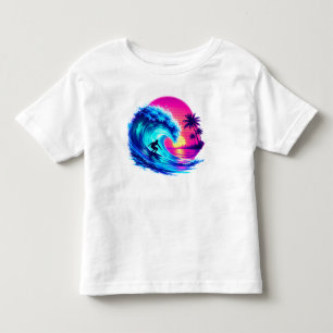 Summer Beach Watercolor PNG Vibrant Tropical Ocean Toddler T-shirt