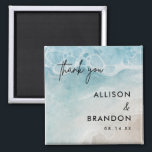 Summer Beach Wedding Party Thank You Magnet<br><div class="desc">Summer Beach Wedding Party Thank You Magnet
Add custom text to the back to provide any additional information needed for your guests.</div>