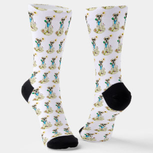 Summer Beach Yellow Labrador Retriever Socks
