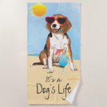 Summer Beagle Beach Towel at Zazzle