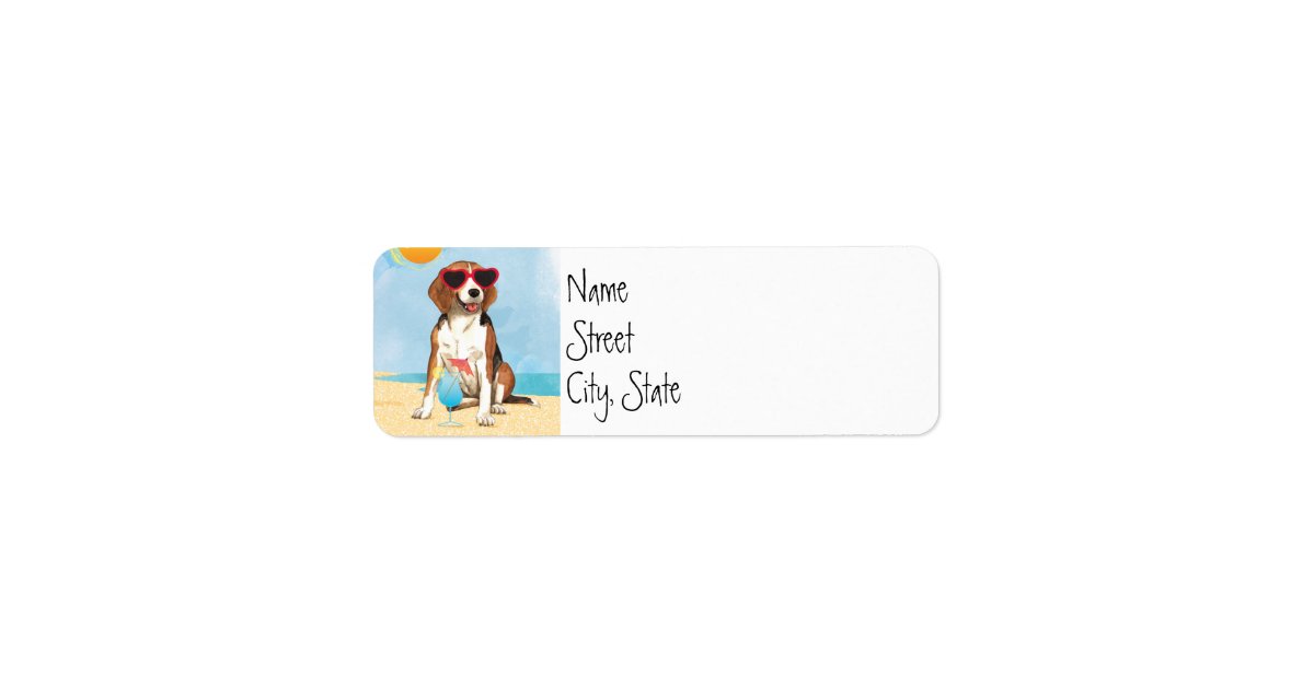 Beagle Labels Summer Beagle Label | Zazzle