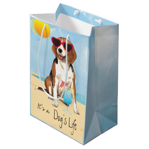 Summer Beagle Medium Gift Bag