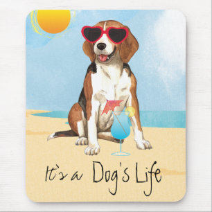 Summer Beagle Mouse Pad